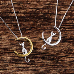 Moon Cat Necklace