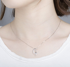 Moon Cat Necklace